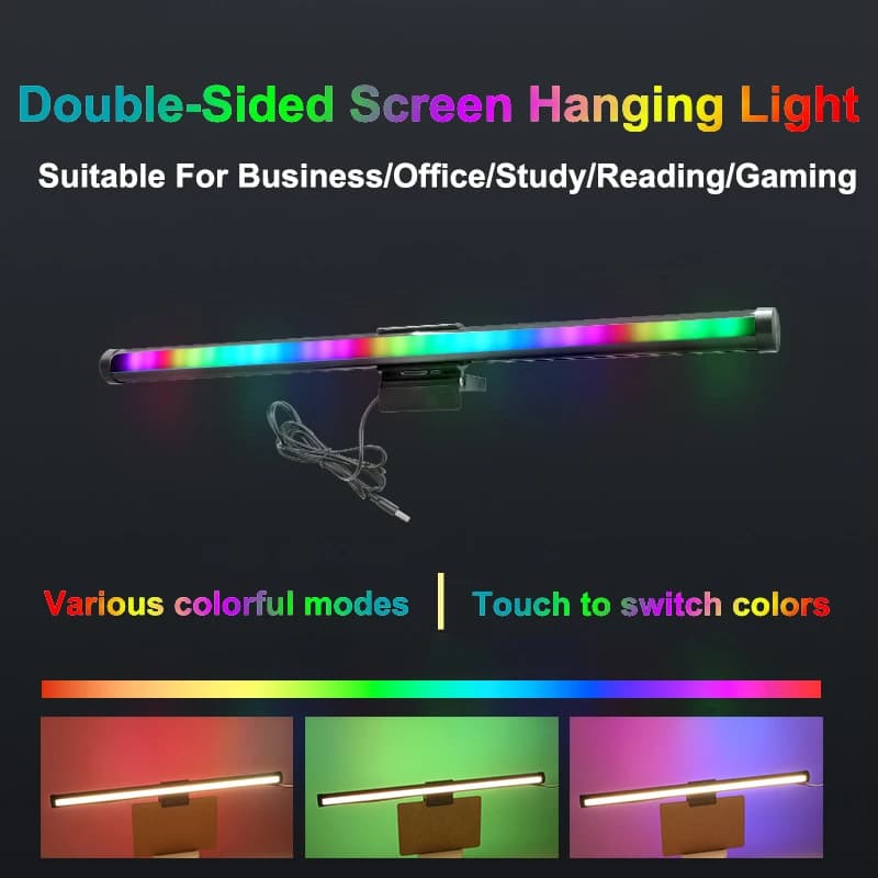 LED Desk Lamp Eye-Care Monitor Lighting Lighting With Continuous Mitigation Table Lamp Computer Monitor Display Bar for Work Games
