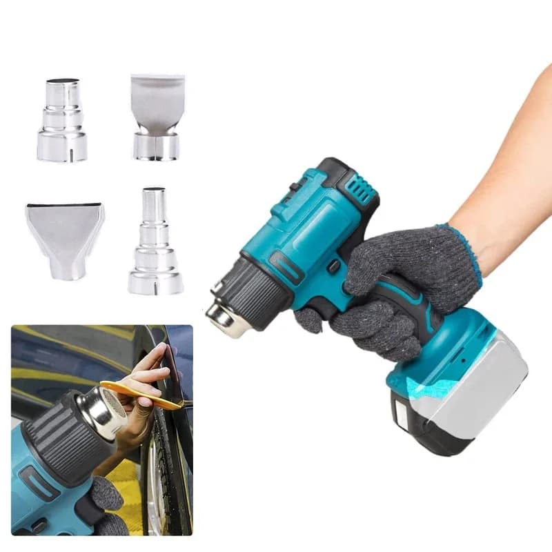 Pistola di calore Pistola ad aria calda senza fili Pistola di calore elettrica portatile industriale Temperature regolabili ForMakita 18V Batteria senza batteria