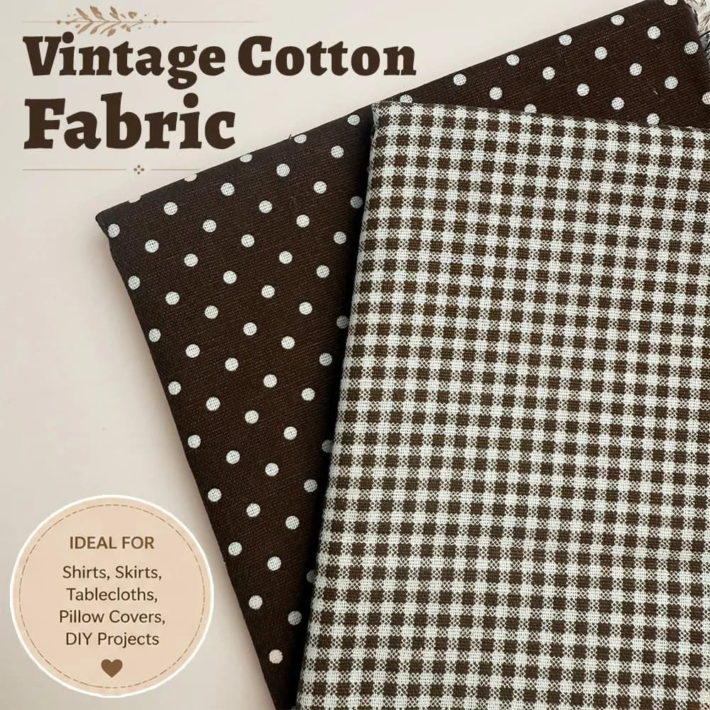 Rural broken cloth, pure cotton yarn dyed checkered fabric, artistic style, handmade DIY tablecloth, pillow fabric