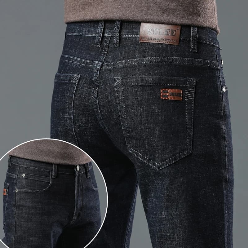 2025 SULEE Pantaloni jeans skinny sottili e leggeri casual da uomo di nuova moda Pantaloni attillati Colori solidi