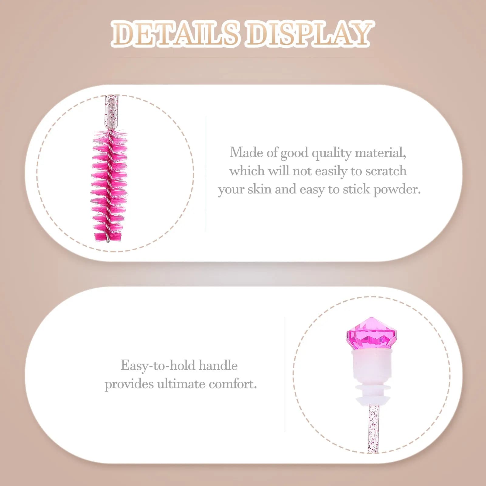 Set di 8 Pettini Ergonomici per Ciglia, Spazzola per Mascara con Finitura Naturale, Manico Facile da Impugnare, Applicatore per Ciglia Portatile e da Viaggio