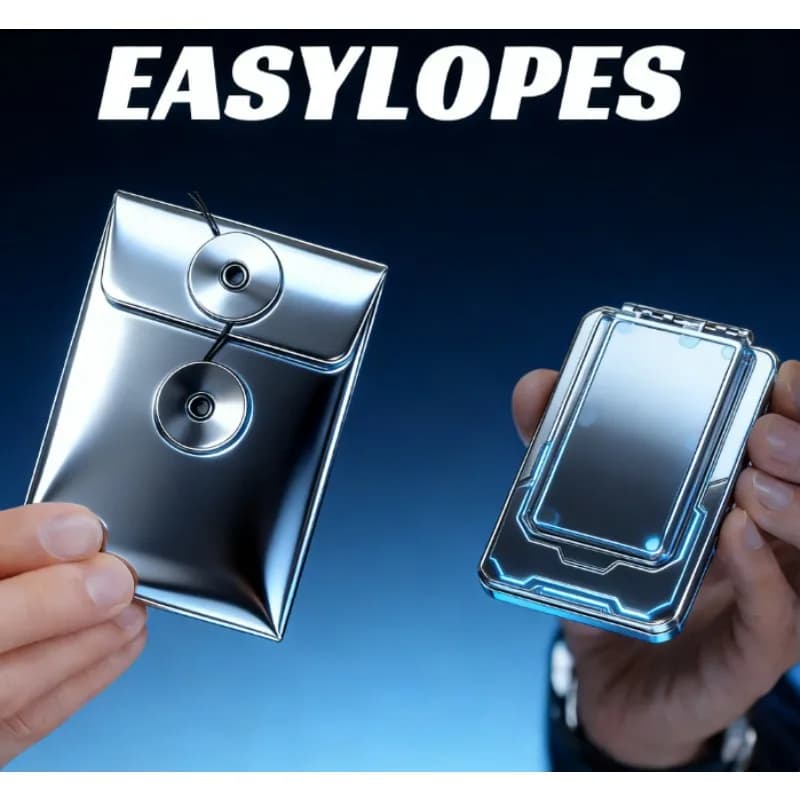 Carta su busta sigillata Easylopes (nero) Trucchi magici Previsioni Monete Fuga in busta Illusioni ravvicinate Espedienti Prop