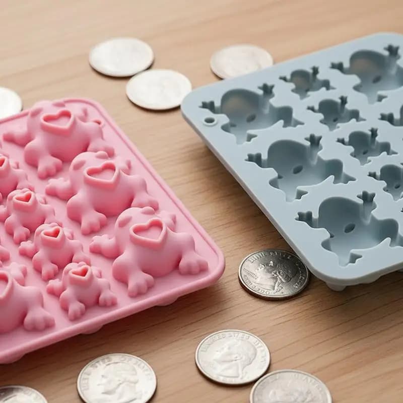 Frogs Silicone Mold, Candy Chocolate Frog Mold For Birthday, Party, Cake Decoration Passover Bake Ware And Ice Tray