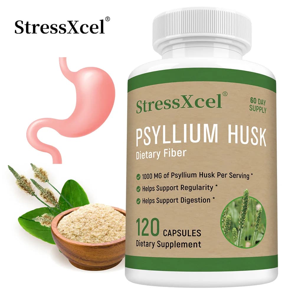 Buccia di Psyllium - Fibra solubile naturale, buona per la salute intestinale, la pulizia, la disintossicazione, supporta il integratore sanitario del sistema digestivo