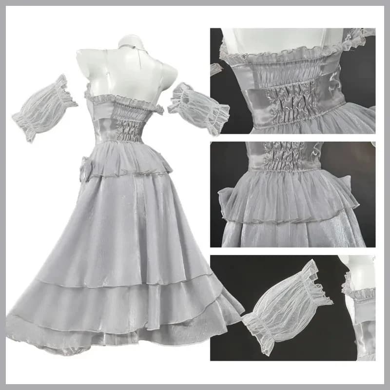 5;e,8\v,5/Game NIKKE：The Goddess of Victory Cinderella Crystal Princess Cosplay Costume Glassy Dress Wig Woman Sexy f,5'h\8/m'