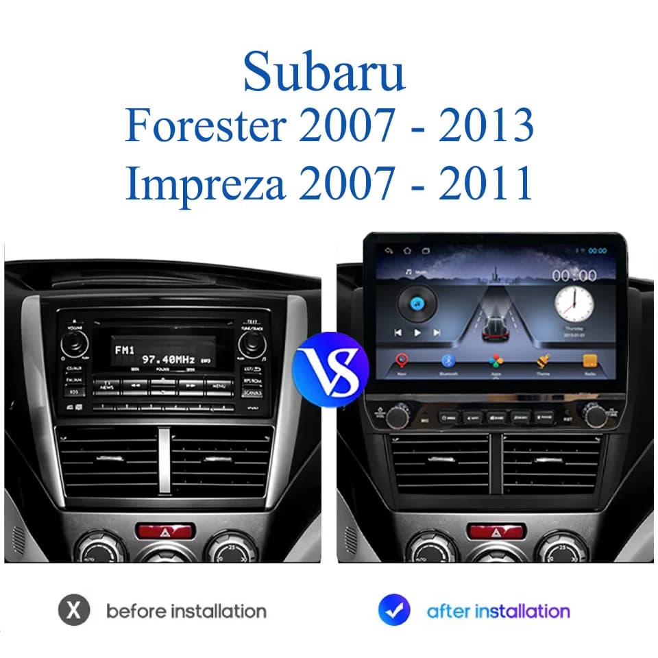 Per Subaru Forester Impreza 2007 2009 2011 2013 Android 14 8G Ram Auto Autoradio DVD Cassette PC Tablet Carplay 4G Net RDS DSP