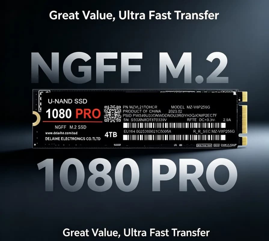 1080PRO Original New M.2 NGFF NVMe PCIe 4.0 SSD High Speed Gaming Internal Drive Storage Upgrade For PS5 Laptop Desktop PC