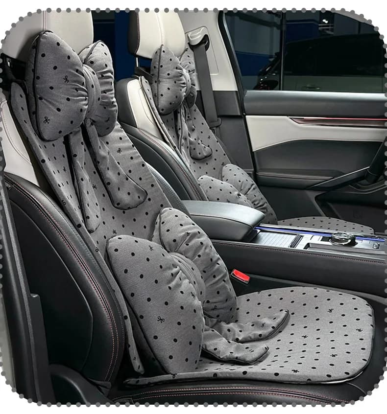 Women Cute Car Seat Protector Cover Breathable Comfortable Non-slip Cars Seats Cover Four Seasons Universal Car Seat Cushion