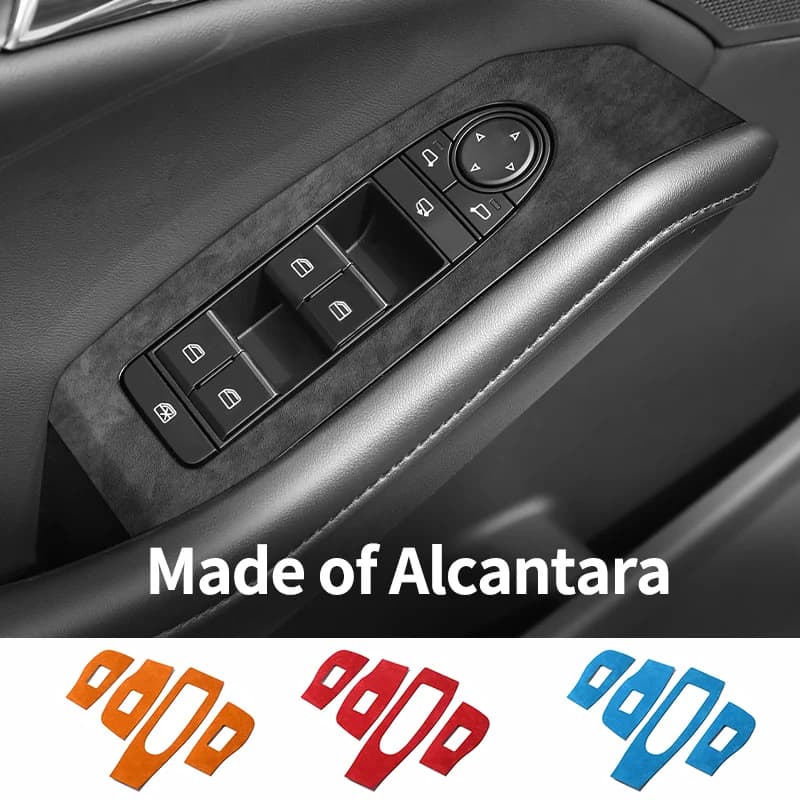 Per Mazda 3 Axela Finestra di Automobile Interruttore Sollevatore Pannello di Controllo Trim Cornice Adesivo Interni Auto Tuning Accessori Made in Alcantara