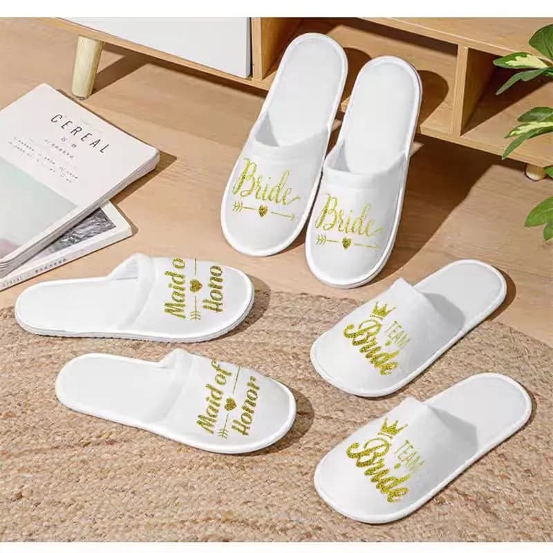 Custom Wedding Slippers for DIY Teams for bachelorette party, bachelorette party, bridesmaid gifts