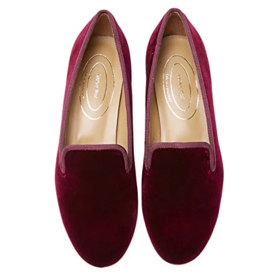 Mocassini in Velluto da Donna Journey West con Ricami, Pantofole in Velluto