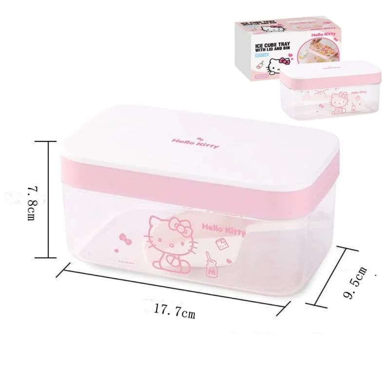 Silicone Ice Grill Hello Kitty 7 inch Kawaii animated card for food use Ice cube mold Ice storage box for home Kitchen decor