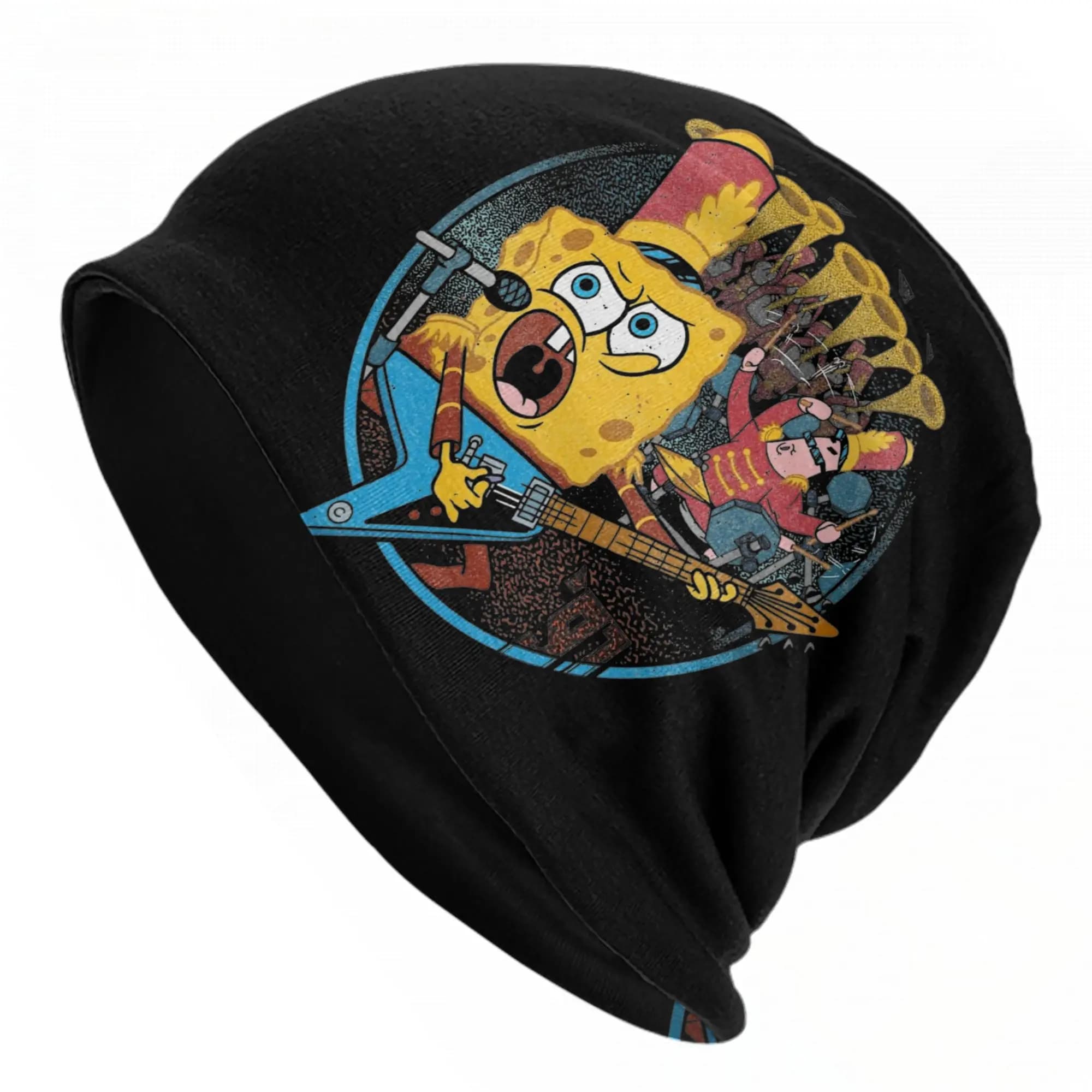 Spongebobed Cap Hip Hop Men Women Street Skullies Beanies Hats Spring Warm Dual-use Bonnet Knitted Hat