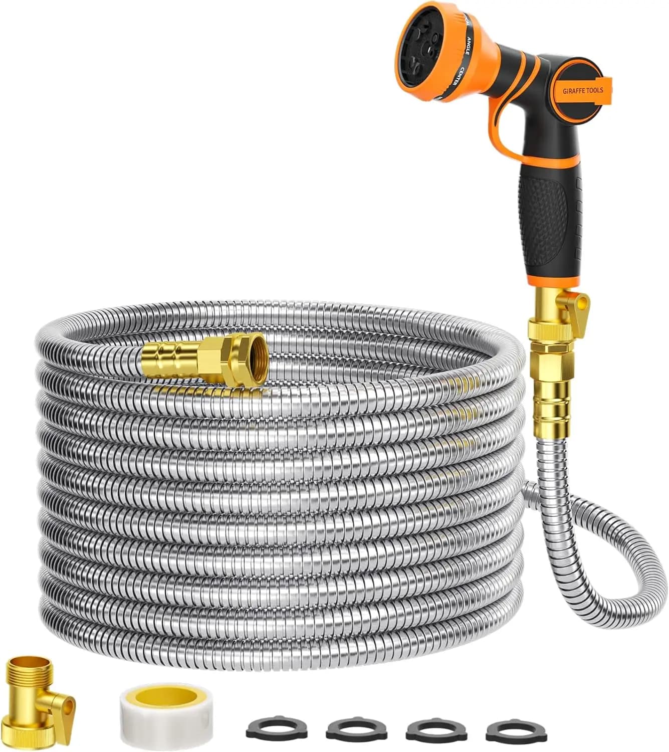 Stainless Steel Garden Pipe 304, Antigroviglio, with 9 Model Sprayer