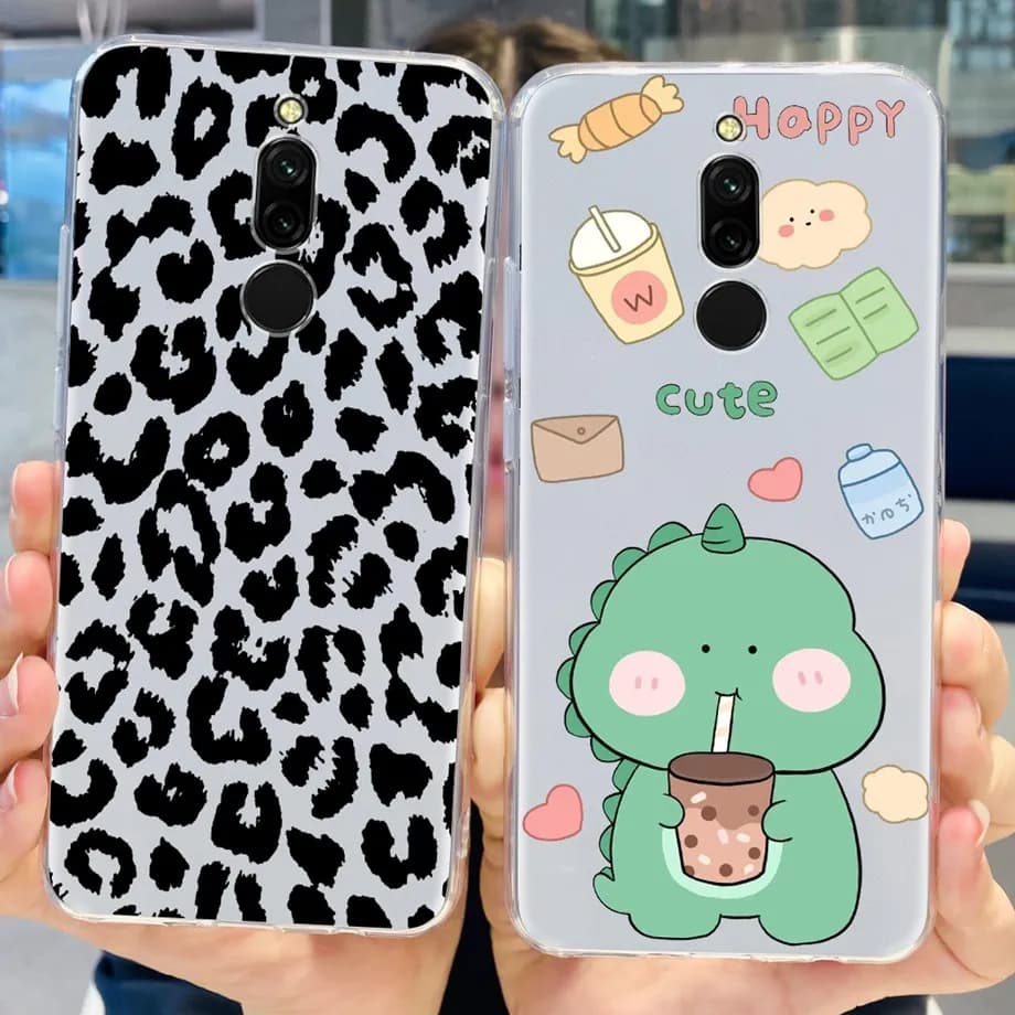 Custodie per Xiaomi Redmi 8 custodia Cover posteriore morbida in Silicone per Xiomi Redmi 8 Cover Redmi8 Coques Funda Dinosaur Astronaut Bumper Bag
