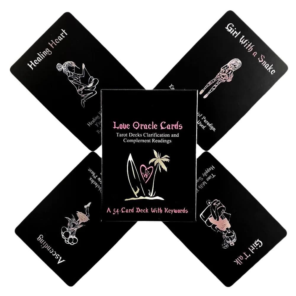 1 pz Mazzo Tarocchi Isola Tempo Amore Carte Oracle Carta dei Tarocchi Neri Divinazione Gioco Da Tavolo Mazzo Del Partito