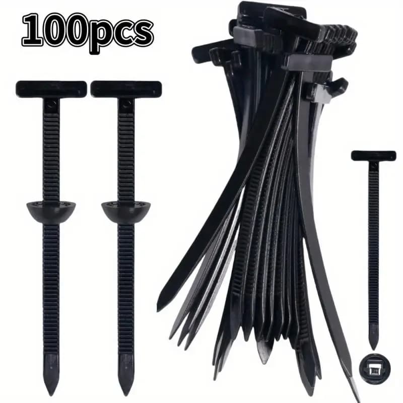 50/100PCS Self Locking Nylon Cable Ties Reusable Zip Strap Fastener Clips Wire Hose Fixed Binding Organizer For Car Home