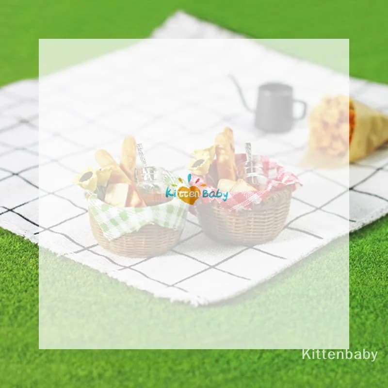 Set Giocattolo Cucina in Miniatura, Carino Cestino di Pane al Miele in Scala 1/6, Modello Fai-da-Te per Accessori Bambole