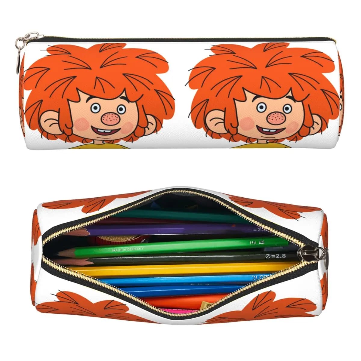 Pumuckl Pencil Cases Pencil Pouch Cylinder Pen Box Pencil Bag for Boy Girl School