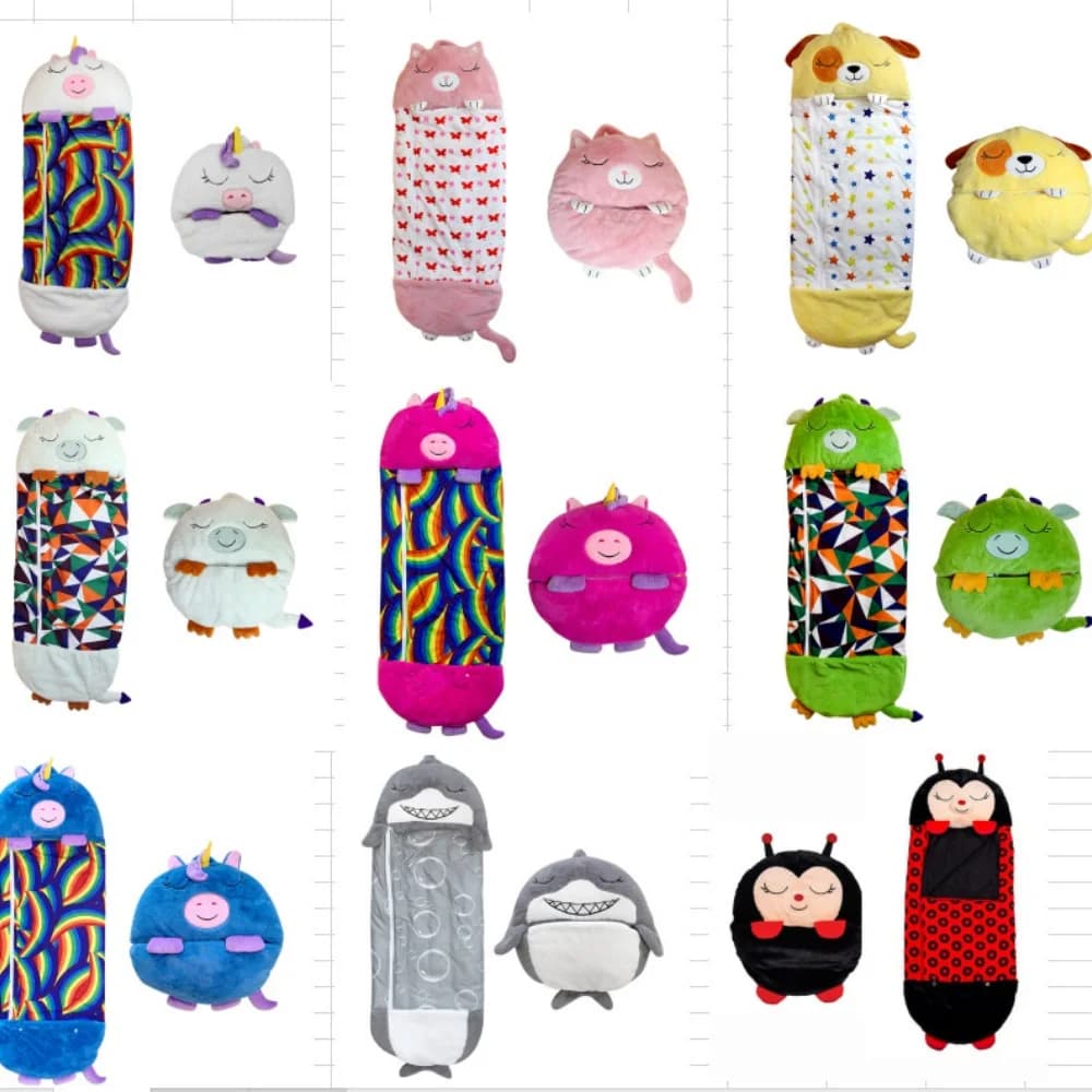 Children's sleeping bag Animal blankets for children's cartoons Plush sleeping bags Doll pillow Anti-shoeing for children