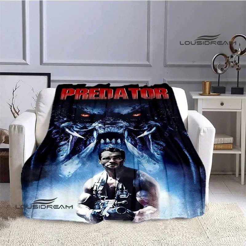 Predator 3D Printing coperta flanella morbida e confortevole coperta da viaggio per la casa coperte calde fodere per il letto regalo di compleanno