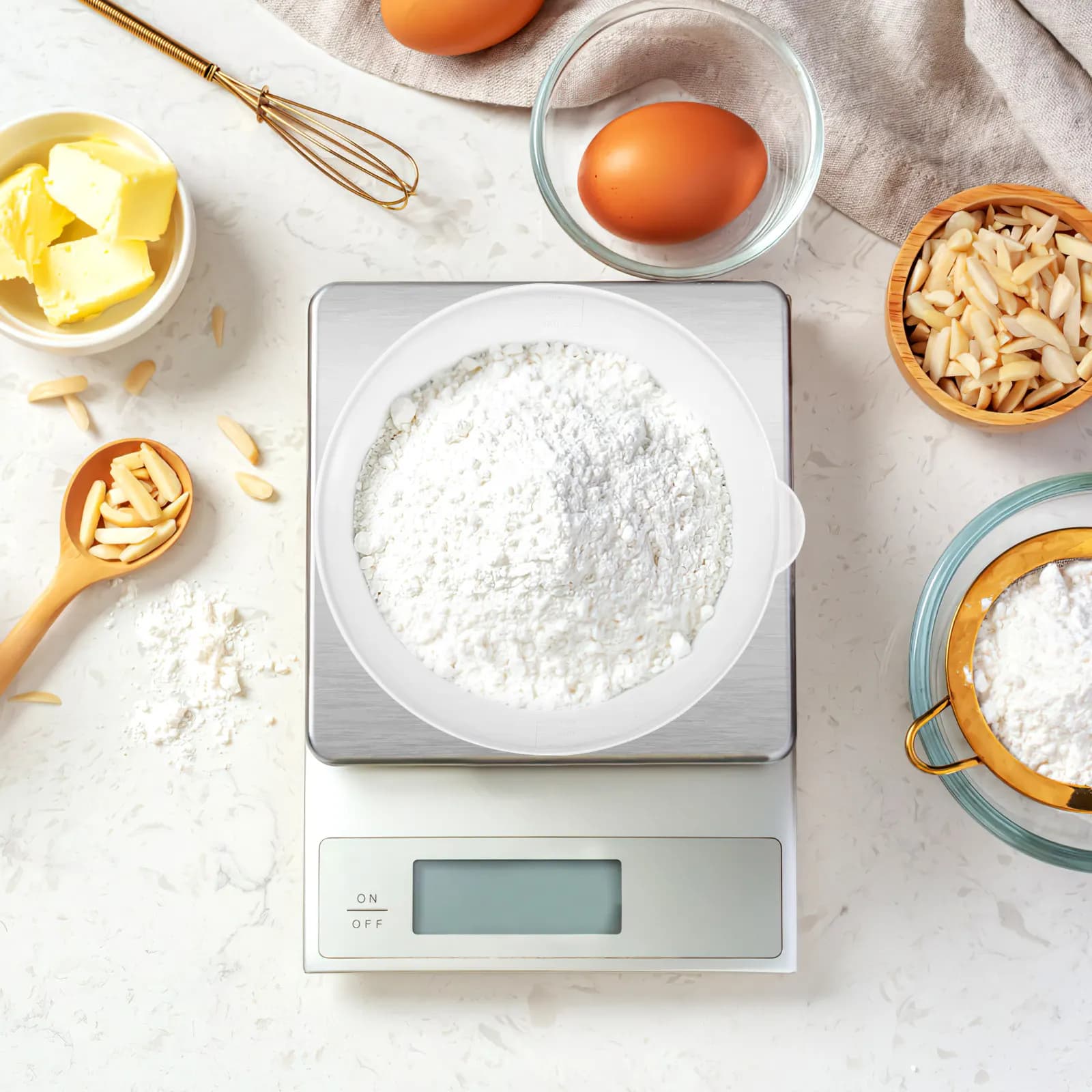 Bilancia Elettronica per Alimenti con Vassoio di Misurazione, Piatto per Pesare in Cucina