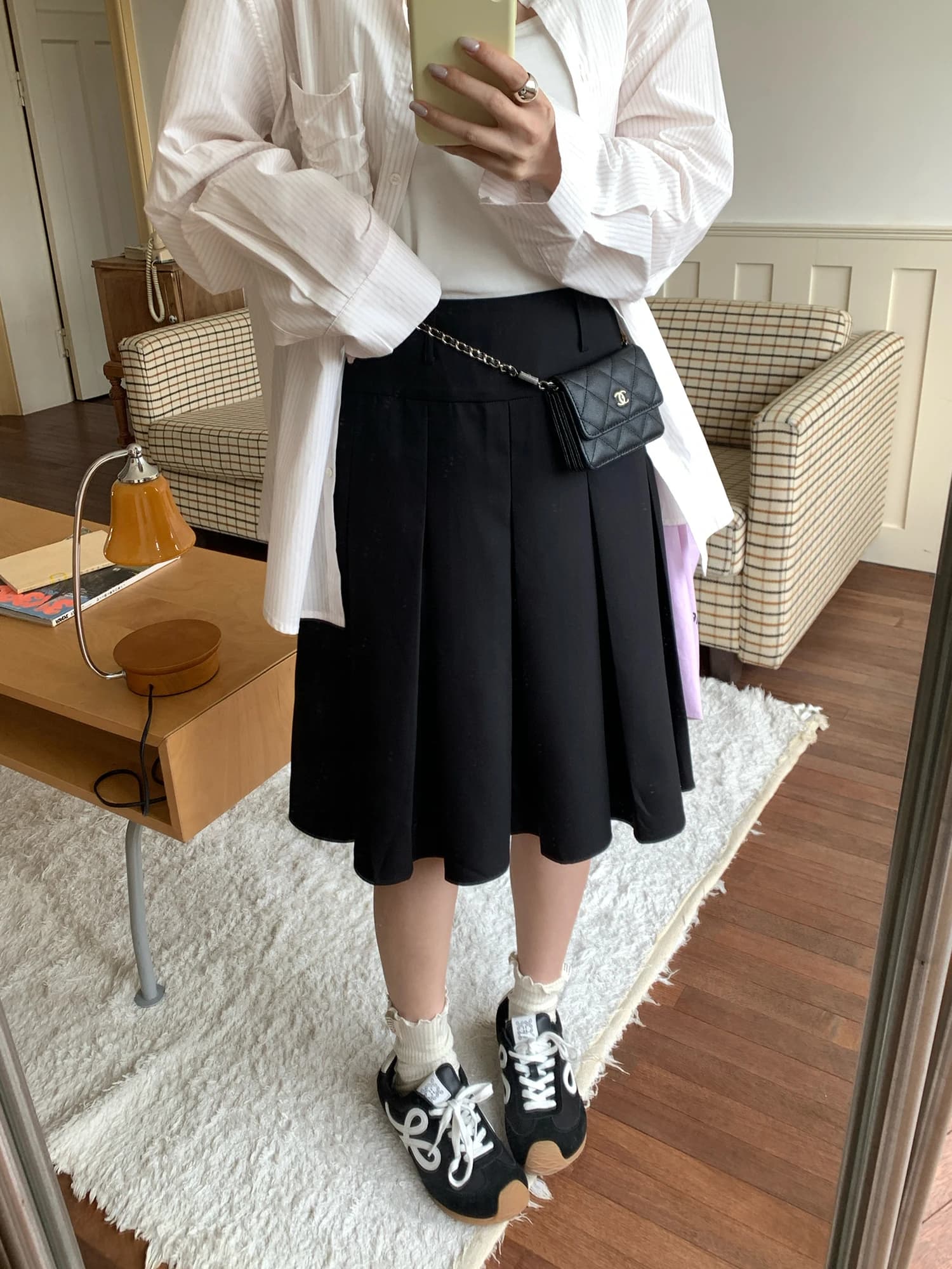 Gonna a vita alta a trapezio NAZ, moda primaverile, modellante, plissettata, con posizionamento 3D, taglie forti, gonna a mezza lunghezza per donne curvy