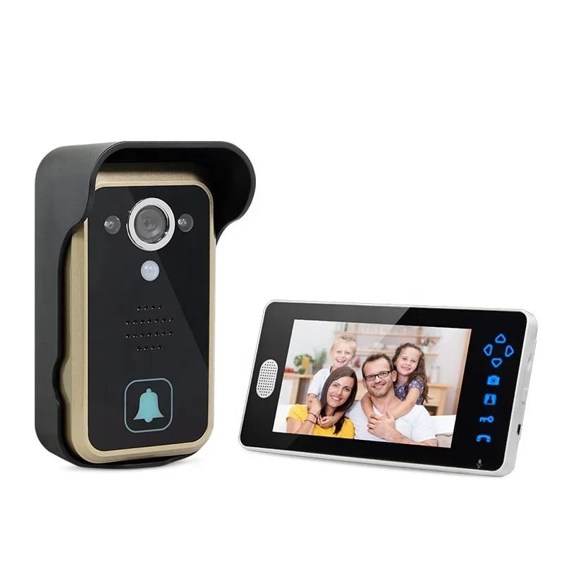 Videocitofono wireless da 7 pollici 2,4 GHz per campanello IP domestico Sblocco remoto Sistema Wi-Fi con schermo AHD