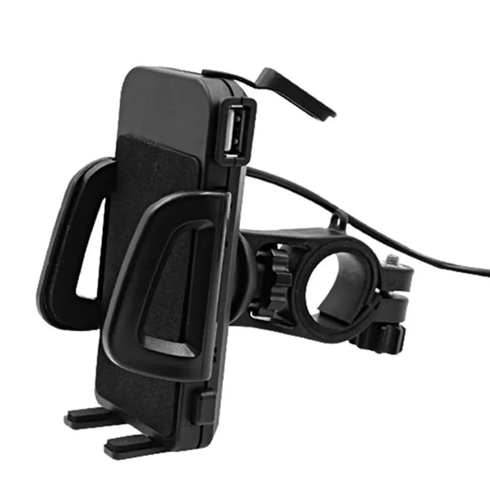 Supporto per Bici e Moto con Navigazione a 360 Gradi Regolabile, Porta USB per Ricarica Smartphone e Dispositivi GPS
