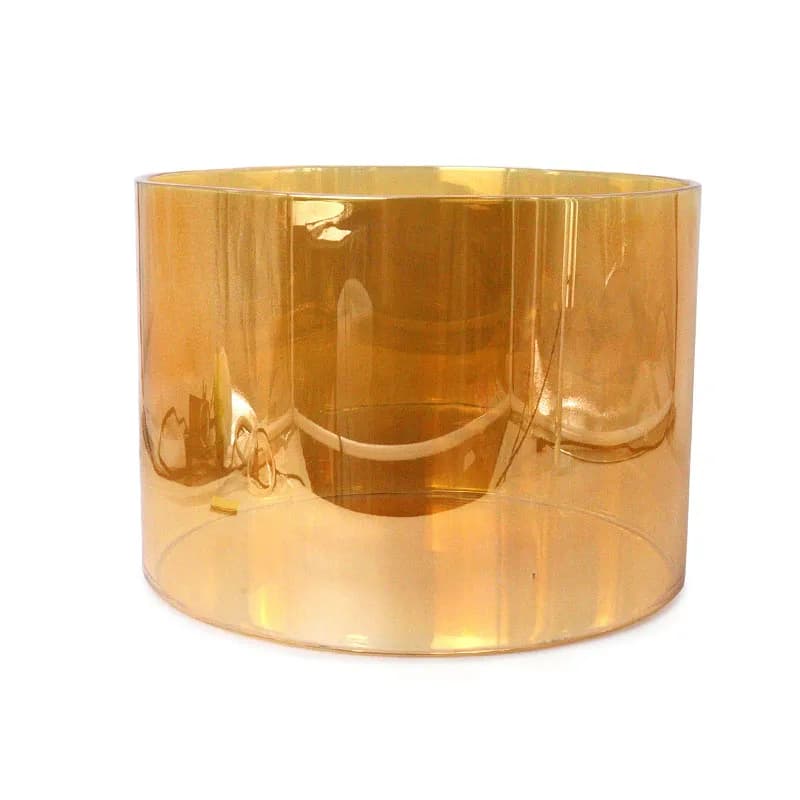 ZHQH Golden Tea Magical Crystal Singing Bowl Sound Healing Crystal Music Bowl Percussion Instrument Healing Singing Bowl