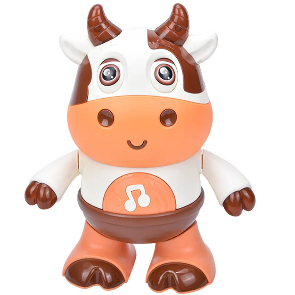 Robot musicale a forma di mucca con luci e suoni per bambini, sicuro, a lunga durata, educativo, divertente e sorprendente per lo sviluppo dei più piccoli