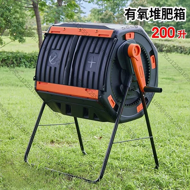 Suitable for Plastic Drum Compost Bin Outdoor Garden Kitchen Waste Fermentation Container