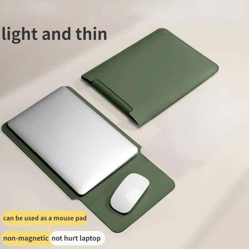 Nessuna custodia magnetica per laptop Borse per laptop da 16 pollici per MacBook Borsa impermeabile antigraffio per laptop Custodia sottile per laptop in PU