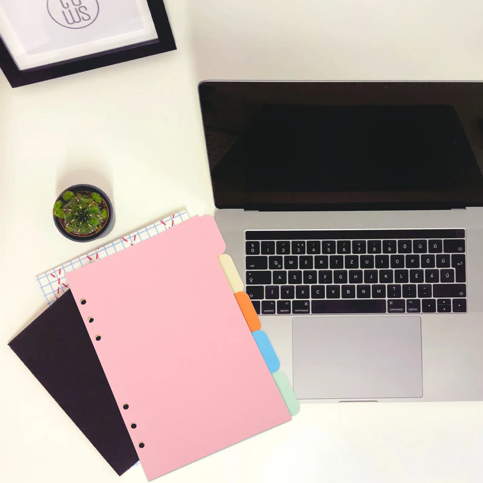 1Set A5 Index Dividers 5 Color Tab Dividers for Ring Binder Organizer Planner Notebook Extra Wide Tabs Secure Insert Reinforced