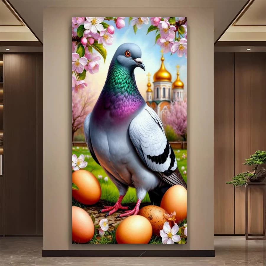Castle Pigeon Egg Large Size Diy Diamond Art For Adults Painting Kits New Arrivals Animals Full Drill Mosaic Embroidery Picture