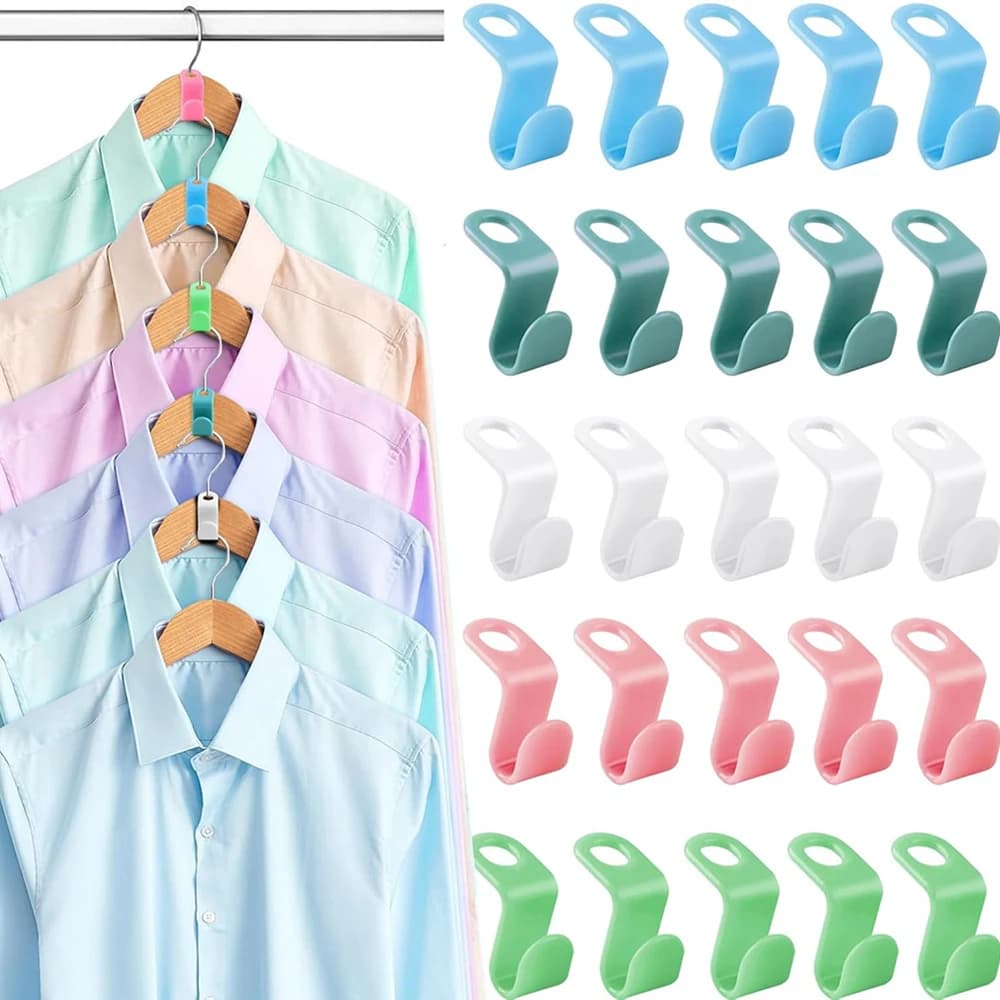 Ganci per connettori appendiabiti da 40 pezzi Ganci per estensori per ganci a cascata resistenti Ganci per estensori in plastica Ganci per organizzatore