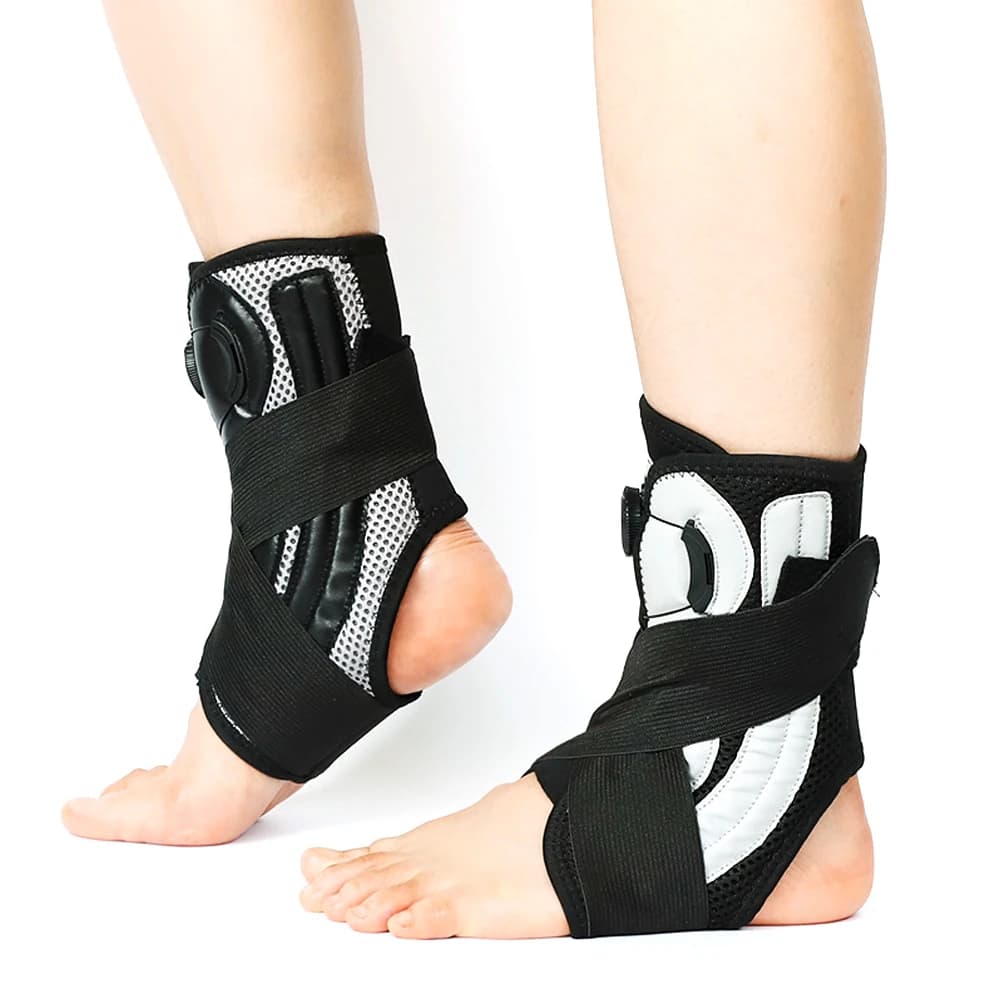 Supporto per Caviglia con Manopola Regolabile, Stabilizzatore Semi-Rigido per Fascite Plantare, Tendinite, Protezione Sportiva