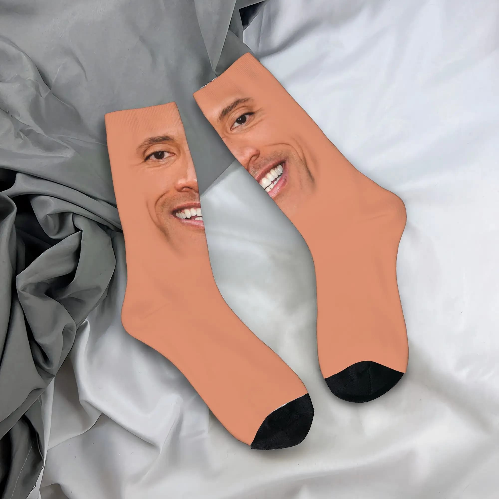 Calzini personalizzati The Rock Dwayne Meme per uomo e donna, calzini caldi e alla moda
