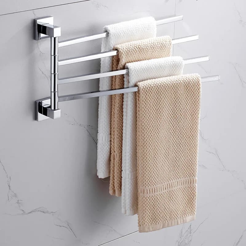 2/4 swivel towel hangers stainless steel swivel robe towel to wall Bathroom hardware
