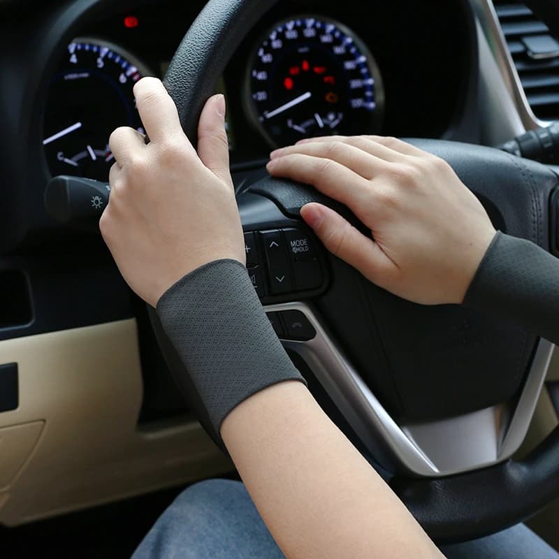 Tutore da polso fitness sportivo in seta di ghiaccio, protezione da polso sottile da uomo, elastico corto, polsino per tatuaggio cicatrice da donna, manica finta, gioco da basket
