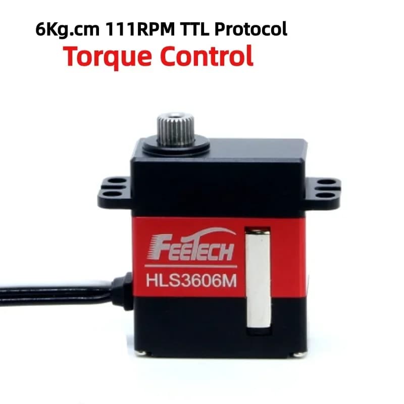 6Kg.cm Controllo della coppia Aggiornamento Micro Encoder magnetico Servo ad albero singolo HLS3606M Servo bus seriale ad angolo 360 per dispositivo braccio robot