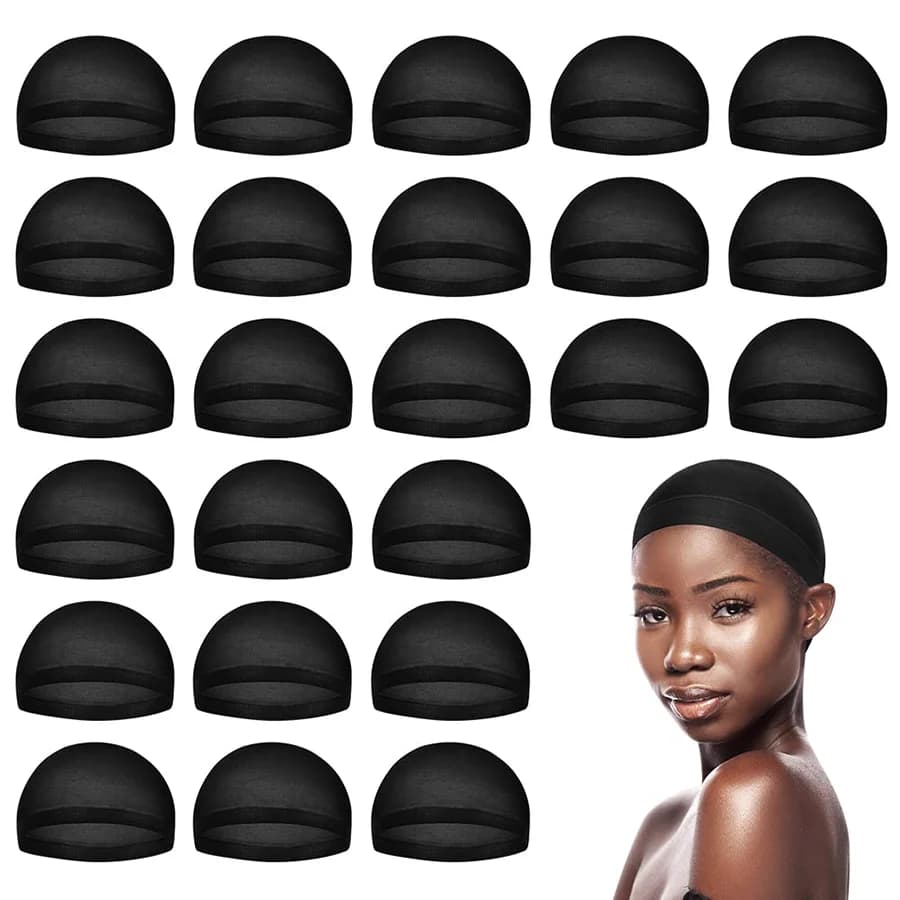 20Pcs Wig Cap,Black Wig Cap for Women Breathable Nylon Wig Caps, High Stretchy for Most Head Sizes