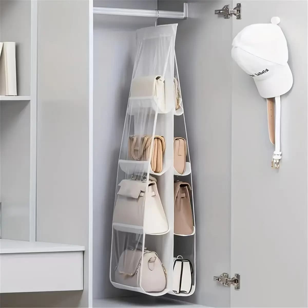 Organizer of hanging bags closet closet storage bag transparent wall door transparent bag for dry shoes accessories for bag