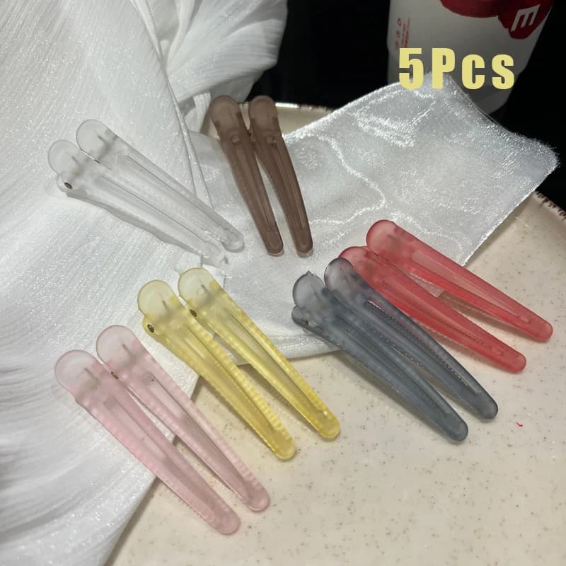 5 Pezzi Fermagli per Capelli Opachi a Becco d'Anatra Colorati, Fermagli per Frangia alla Moda, Accessori per Acconciature e Capelli