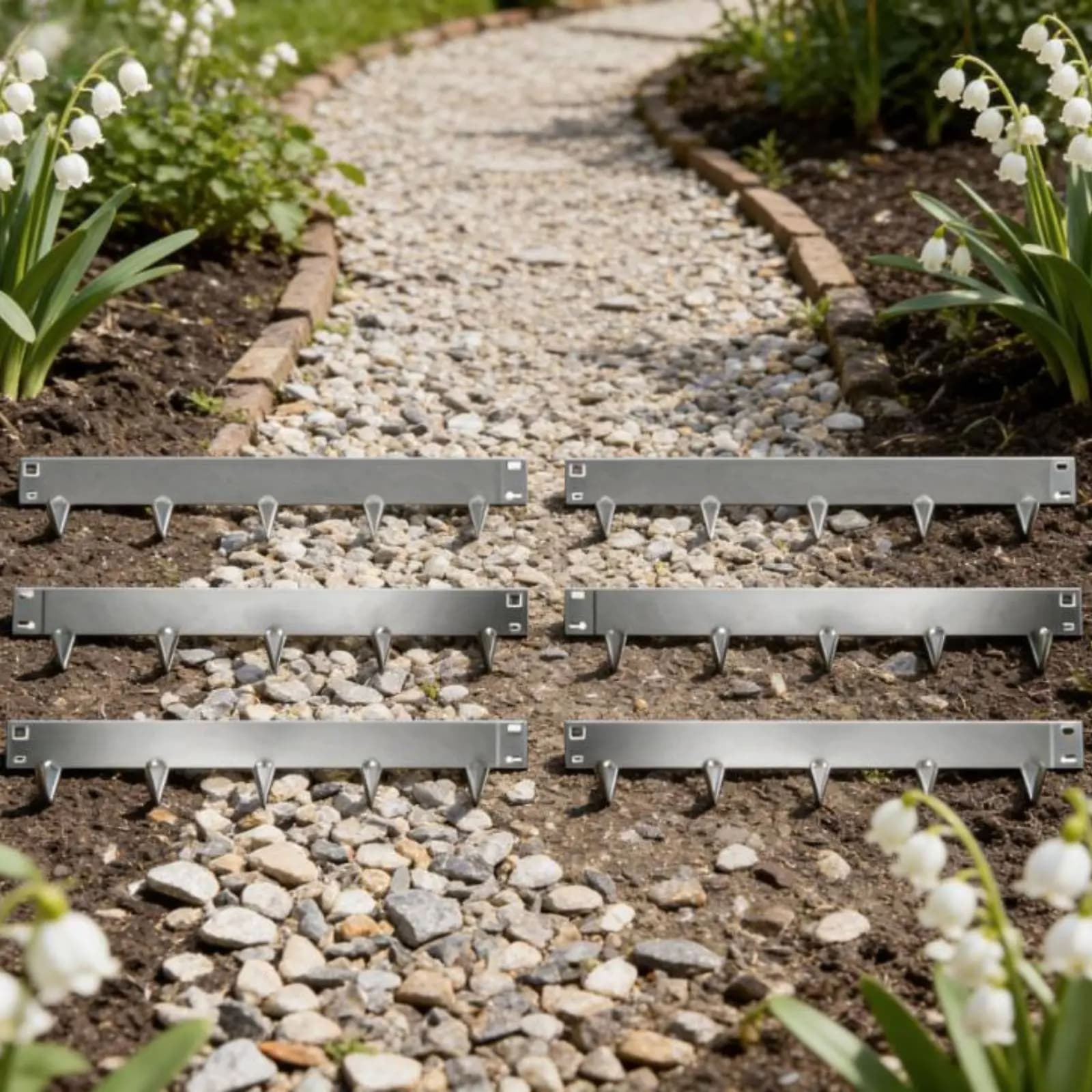 Bordo per Prato in Acciaio Corten a Lunga Durata, Bordura Paesaggistica Dentellata in Metallo, Striscia per Bordatura Giardino che Previene l'Erosione del Terreno per Vialetti