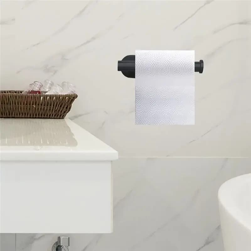 A25I 2PCS Toilet Paper Holder Bathroom Kitchen Washroom Wall Mount 304 Stainless Steel Toilet Paper Holder Storage Rack,A
