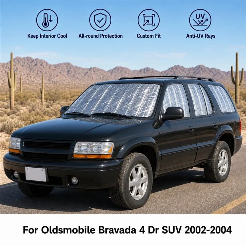 For Oldsmobile Bravada 4 Dr SUV 2002-2004 Car Window Sunshades UV Block Privacy Heat Insulated Foldable Car Curtain