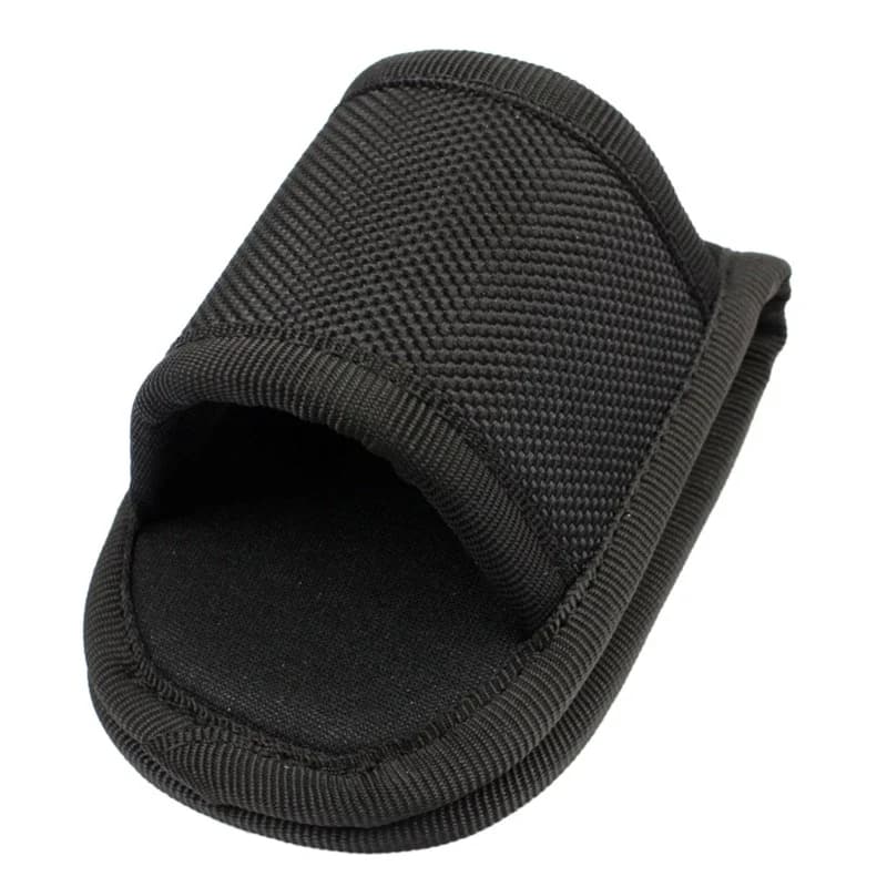 ​ ​ Supporto per torcia da esterno per luce D-Cell - Fondina aperta in nylon e pelle PU, custodia per attrezzatura da campeggio ad estrazione rapida