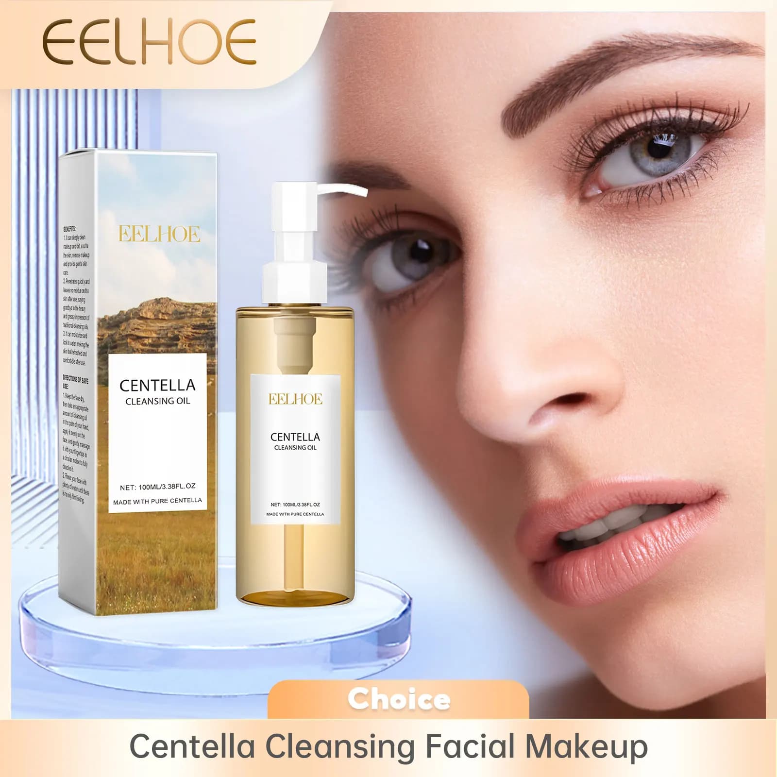 EELHOE Centella Oil Detergent Face Moisturizer Reducing Pores Removal Cleaning Oil Detergent Skin Care Sensitive