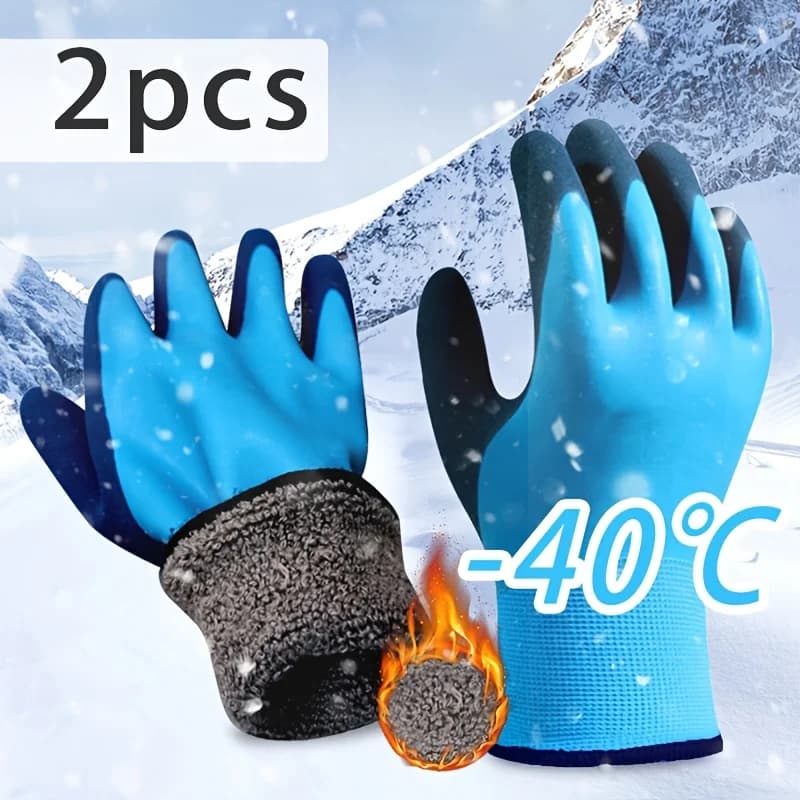 1 pair of cold and waterproof men winter working gloves, warm and resistant mechanical gloves, suitable for cold season